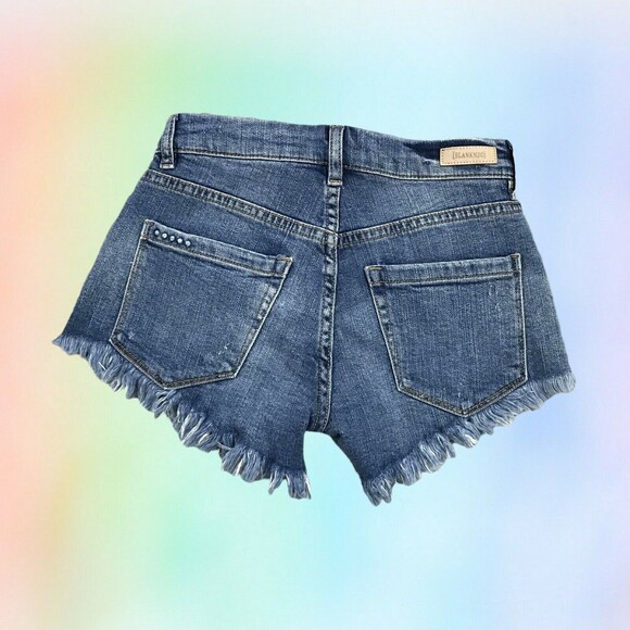 blank‎ nyc Short Jeans  24 in Jizzneyland Fray Hem mini festival streetwear - Picture 3 of 7